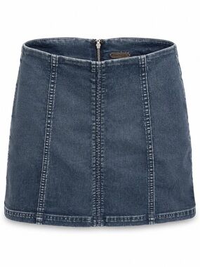 Free People Denim Mini Skirt | Blue | Festival Boho | Size 8